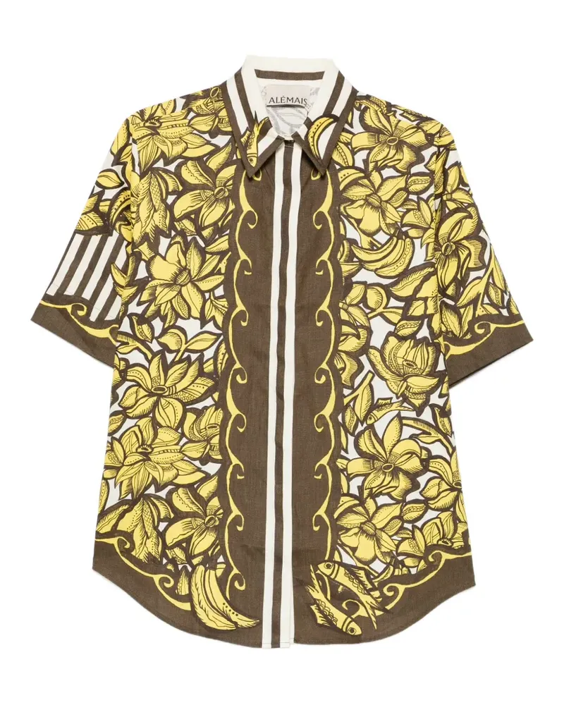 ALEMAIS Mona Hemd mit Blumenprint - Gelb Gelb