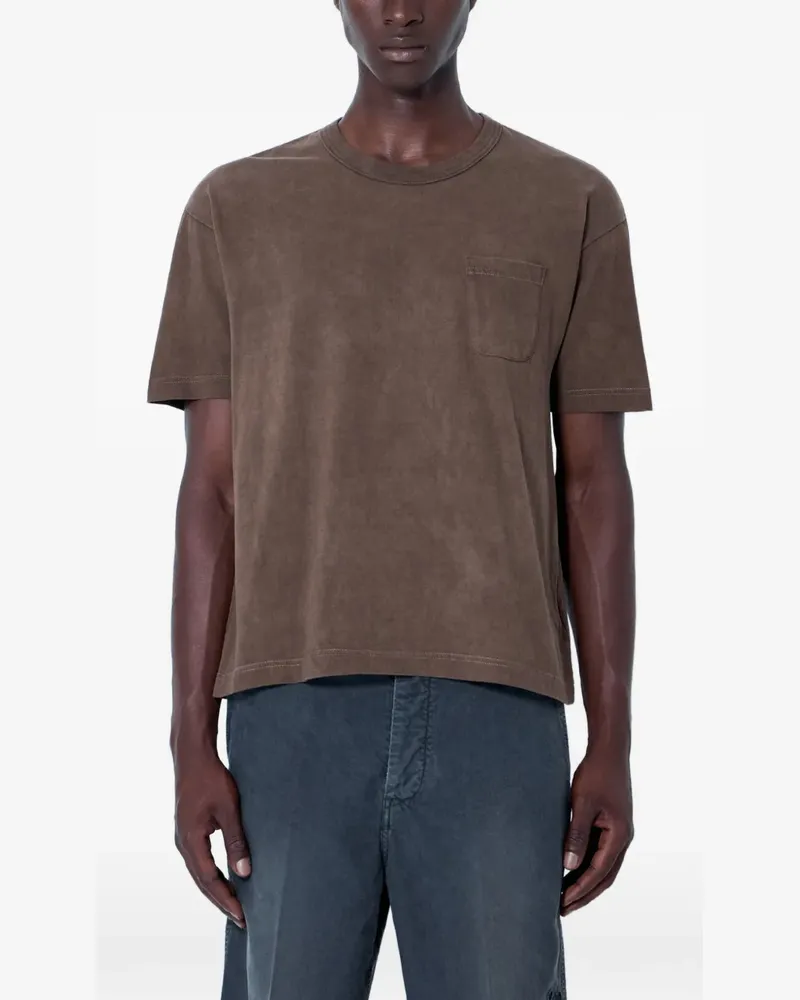 Visvim T-Shirt mit aufgesetzter Tasche - Braun Braun