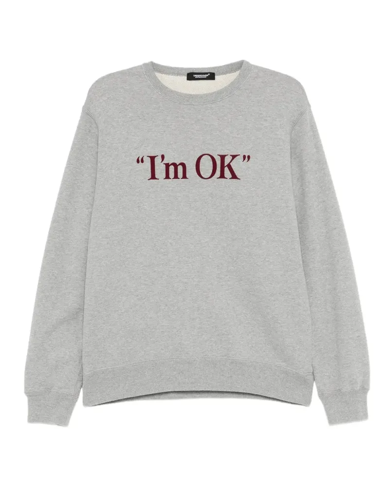 Undercover slogan-print crew-neck sweater - Grau Grau