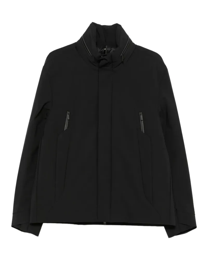 Moncler logo-patch padded jacket - Schwarz Schwarz