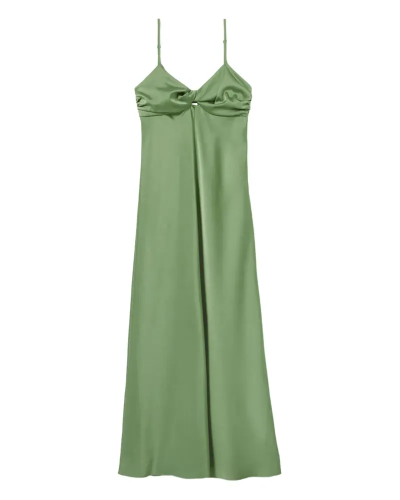 Claudie Pierlot Maxikleid aus Satin - Grün Grün