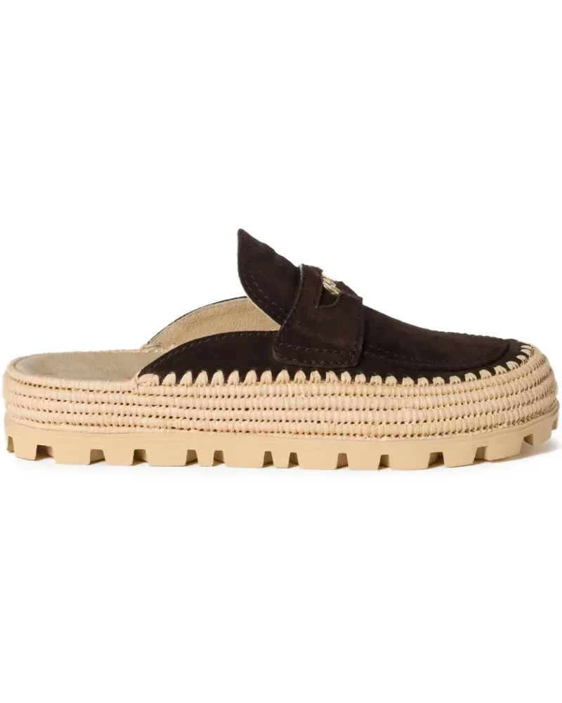 Miu Miu Mules aus Wildleder - Braun Braun