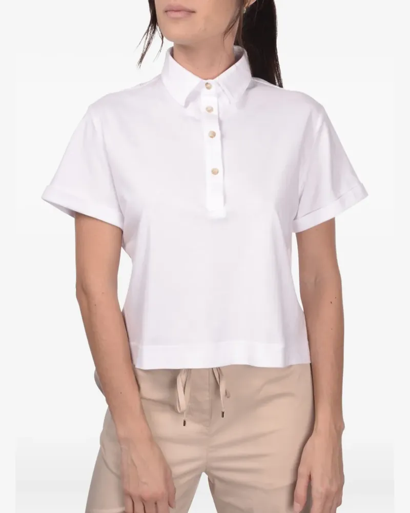Gran Sasso Klassisches Poloshirt - Weiß Weiß