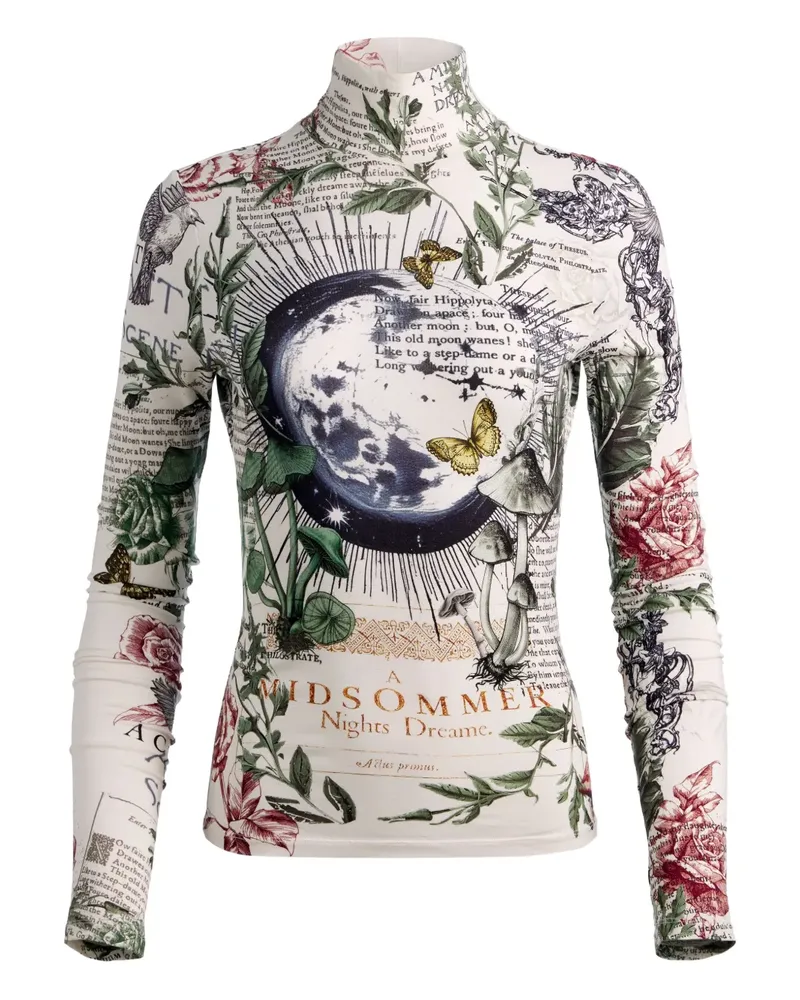 Alice + Olivia Oberteil mit Print - Weiß Weiß