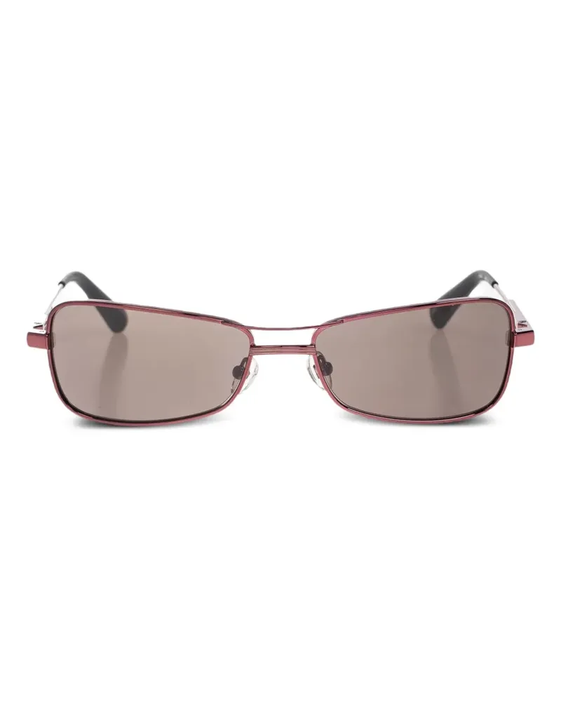 Jacquemus Sonnenbrille mit eckigem Gestell - Braun Braun