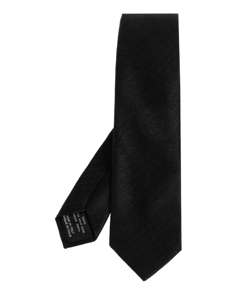 Tom Ford textured tie - Schwarz Schwarz