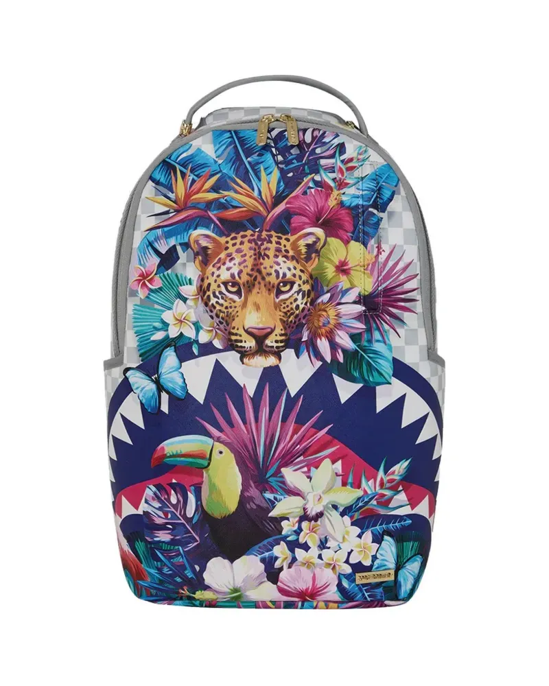 Sprayground Dlxsv Shark jungle-print backpack - Grau Grau