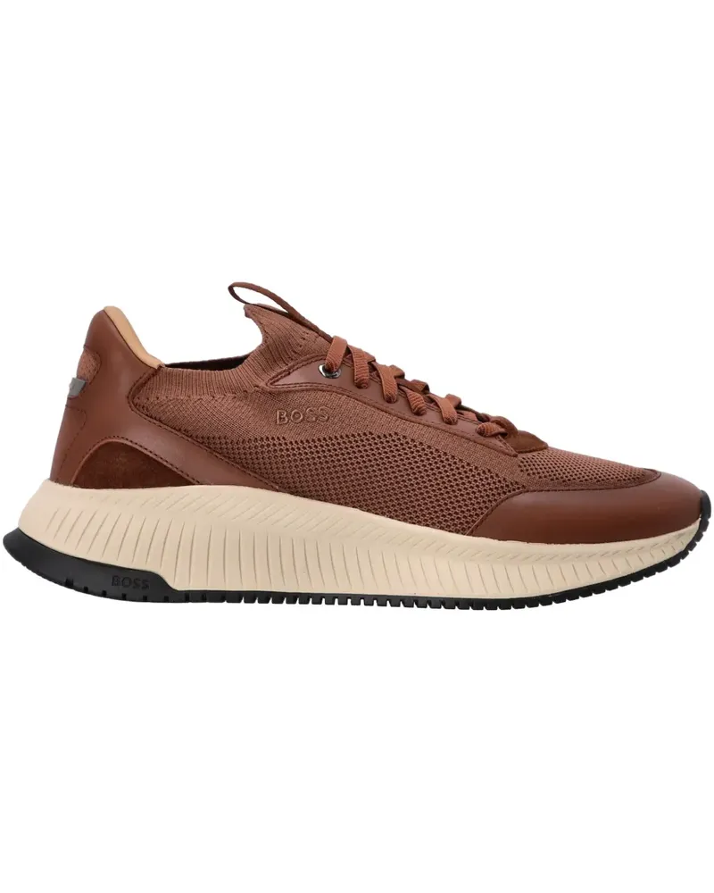 HUGO BOSS TTNM Evo panelled sneakers - Braun Braun