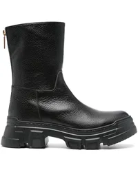 Pollini Stiefeletten aus Leder Schwarz