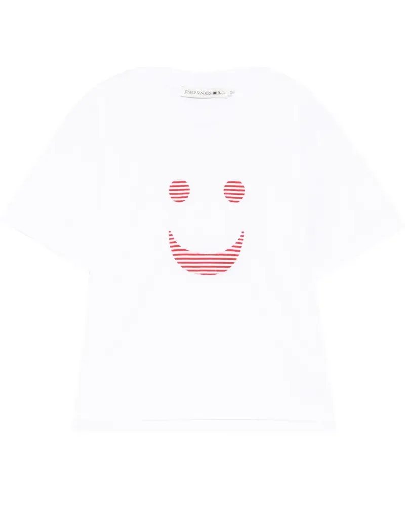 Joshua Sanders smiley print T-shirt - Weiß Weiß