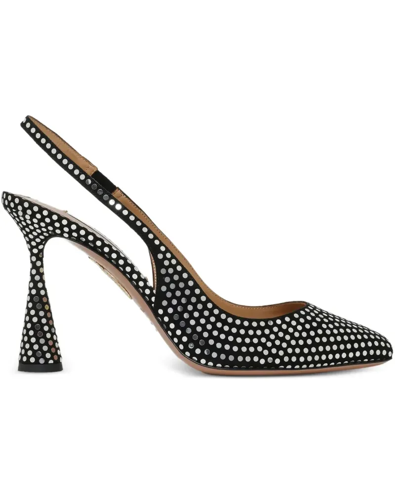 Aquazzura Slingback-Pumps mit Nieten - Schwarz Schwarz