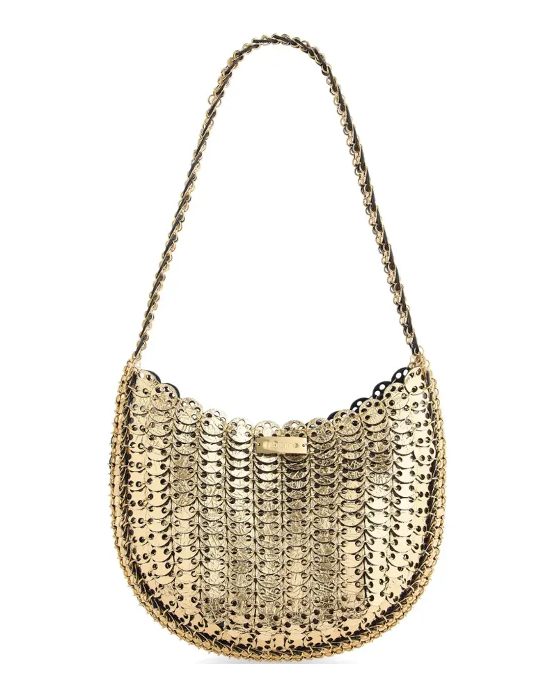 Paco Rabanne Moon reversible leather shoulder bag - Schwarz Schwarz