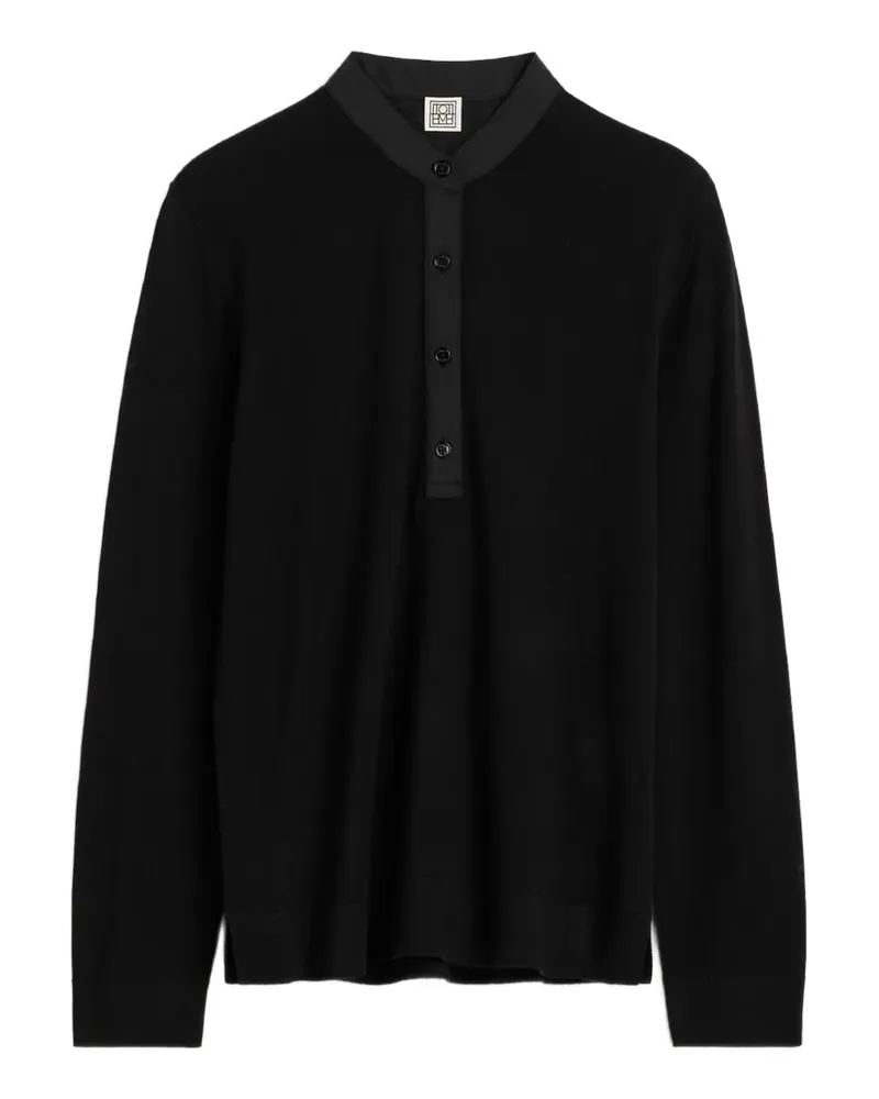 Totême Pullover mit Knopfleiste - Schwarz Schwarz