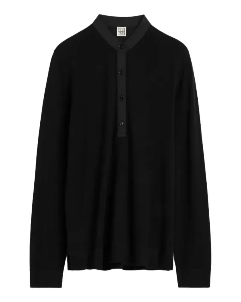 Totême Pullover mit Knopfleiste - Schwarz Schwarz