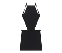 Neckholder-Kleid mit Cut-Outs - Schwarz