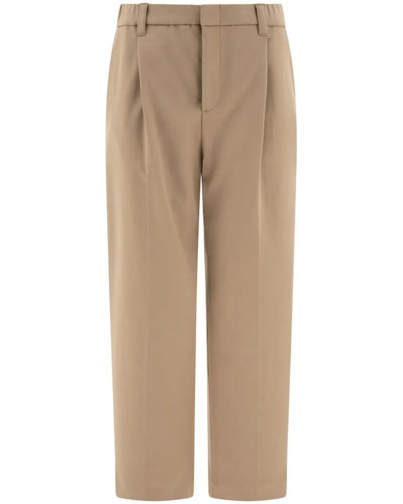 Brunello Cucinelli Gerade Bundfaltenhose - Nude Nude