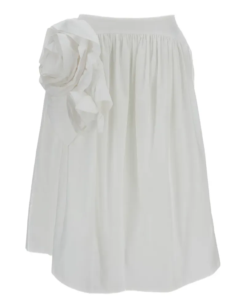 Simone Rocha floral-motif midi skirt - Weiß Weiß