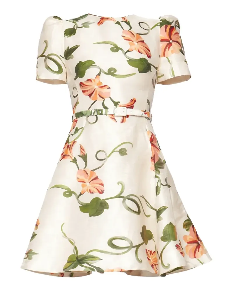 LEO LIN Elyse short-sleeve mini dress - Nude Nude