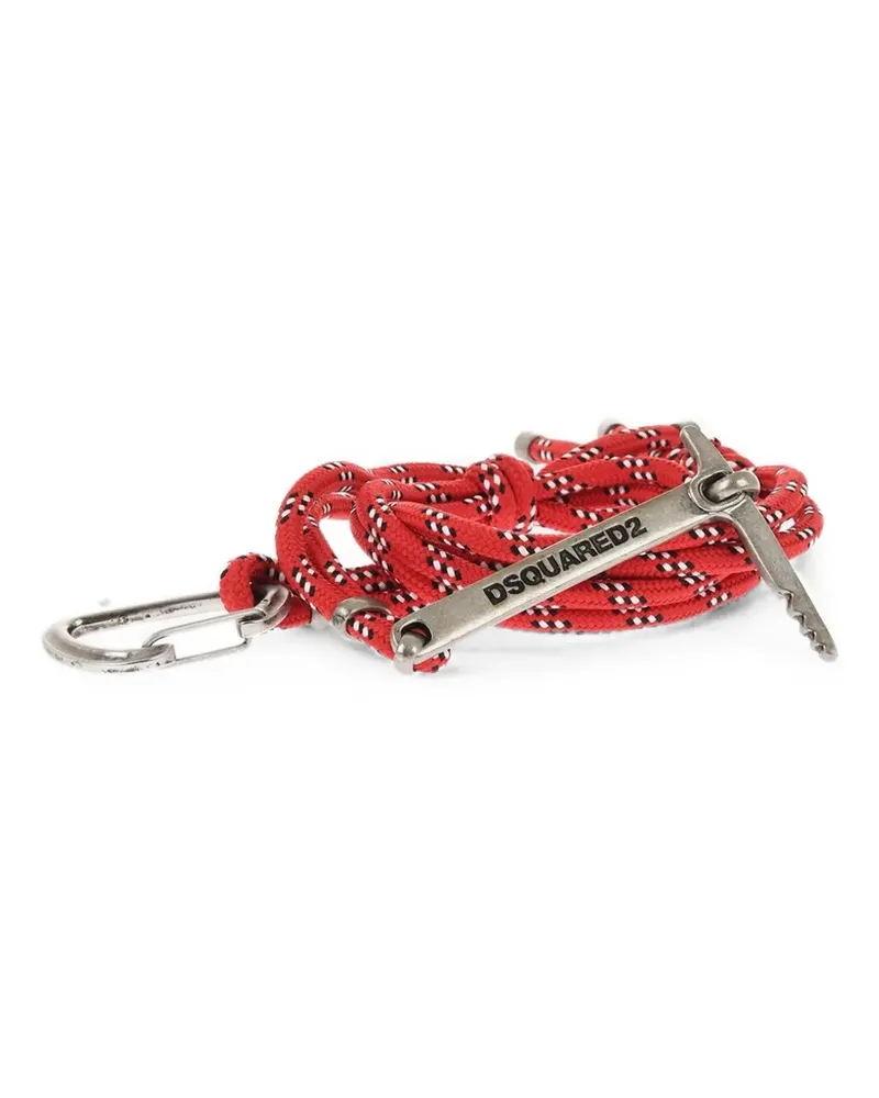 Dsquared2 two-tone logo-engraved paracord belt - Silber Silber