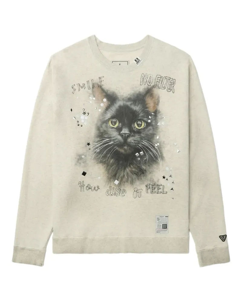 MIHARAYASUHIRO Sweatshirt mit grafischem Print - Nude Nude