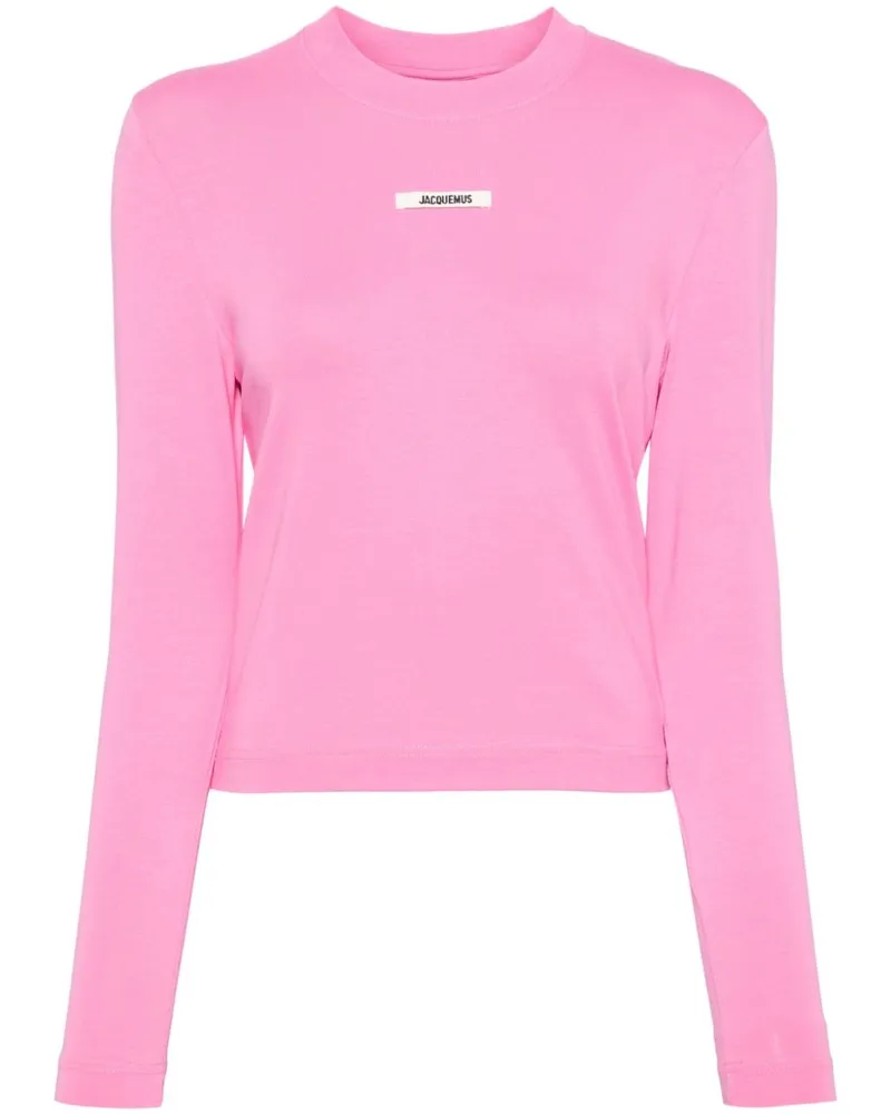 Jacquemus Langarmshirt mit Logo Rosa