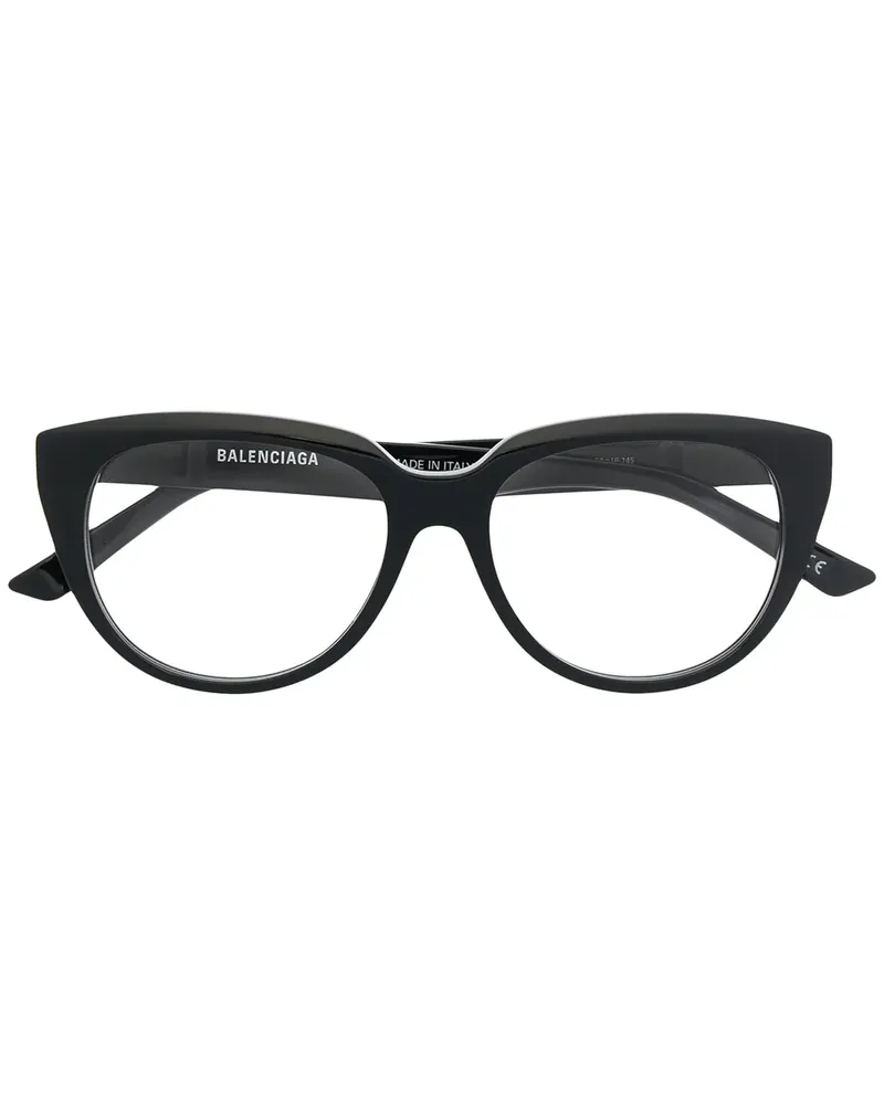 Balenciaga Cat-Eye-Brille mit BB - Schwarz Schwarz