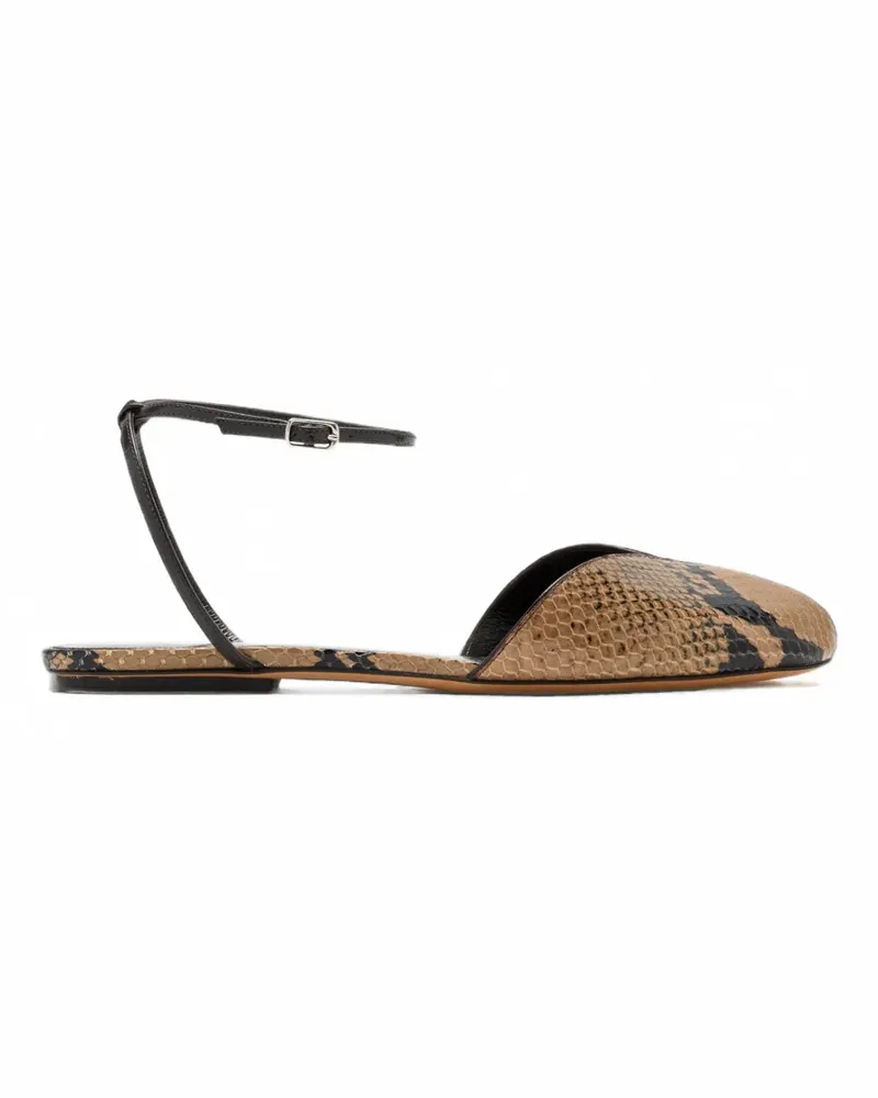 Le Monde Béryl Valetta Sandalen mit Animal-Print - Nude Nude