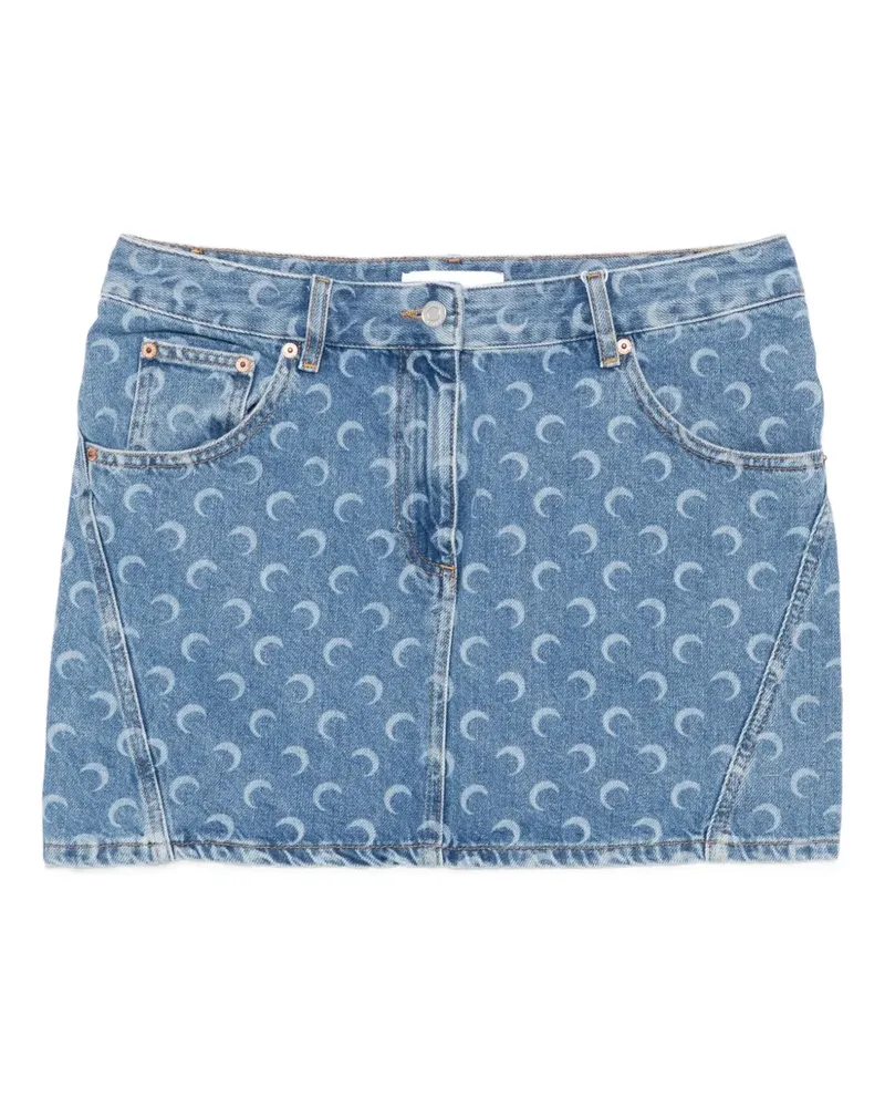 Marine Serre Klassischer Jeans-Minirock - Blau Blau
