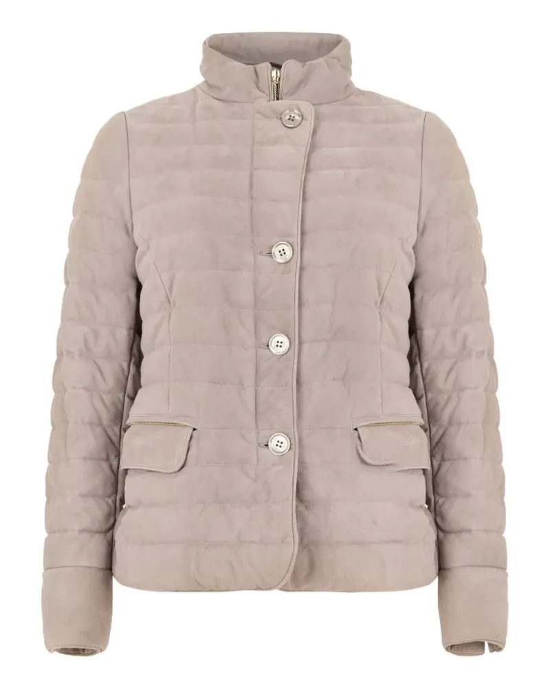 MOORER Aisha-P quilted high-neck jacket - Rosa Rosa
