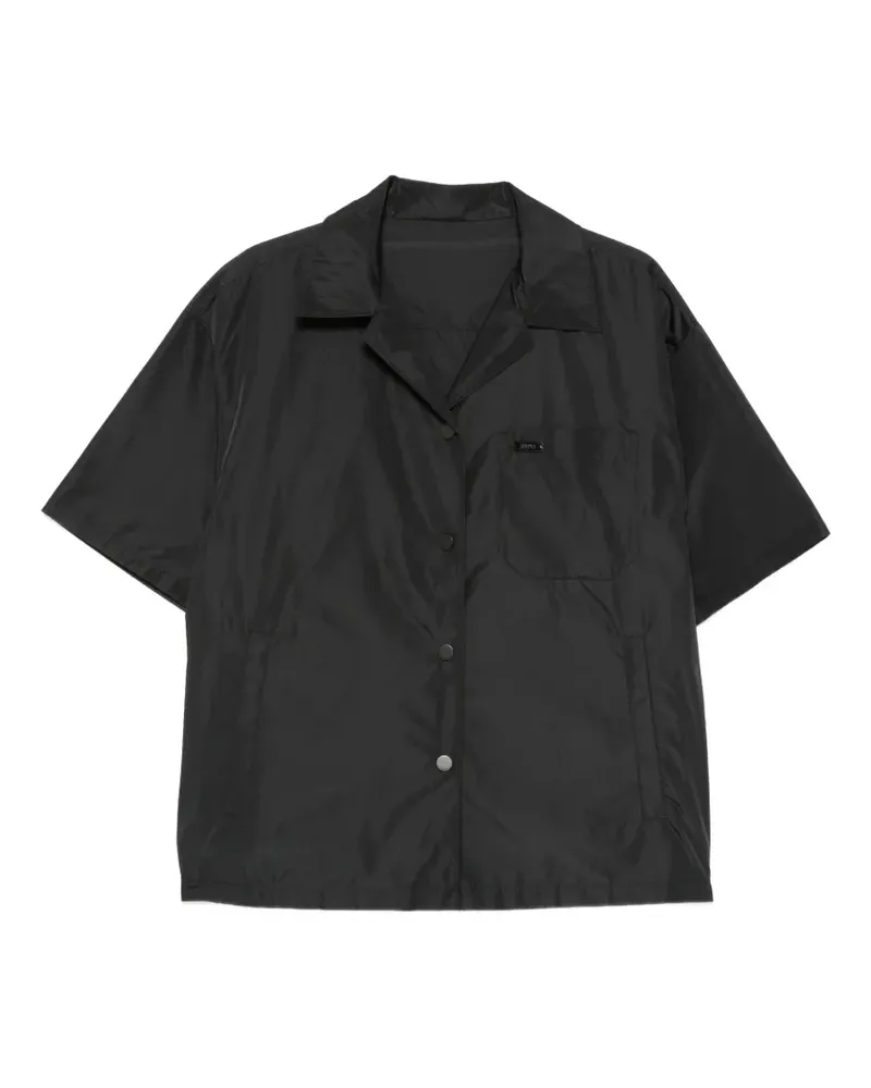 JUUN.J logo-plaque short-sleeve shirt - Schwarz Schwarz