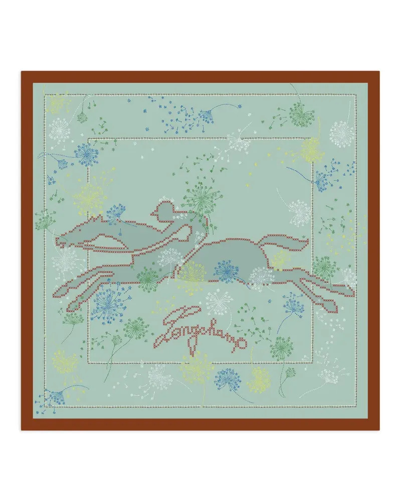 Longchamp Douce Cavalcade scarf - Grün Grün