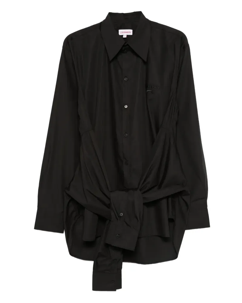 Charles Jeffrey Loverboy tie front hug shirt - Schwarz Schwarz