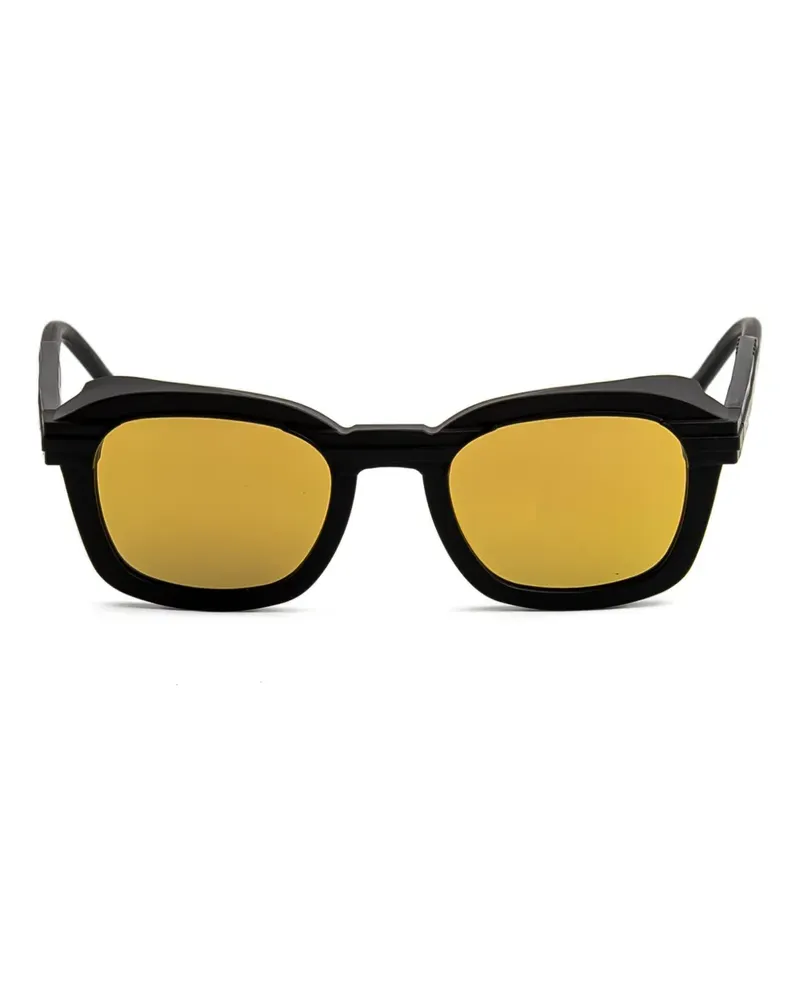 Thom Browne Sonnenbrille mit eckigem Gestell - Schwarz Schwarz
