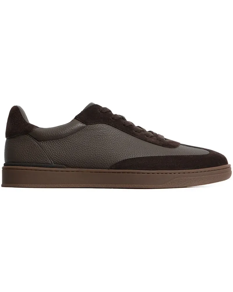 12 STOREEZ Sneakers mit Kontrasteinsatz - Braun Braun