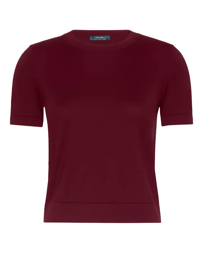 Max Mara Max Mara short-sleeve crew-neck sweater - Rot Rot