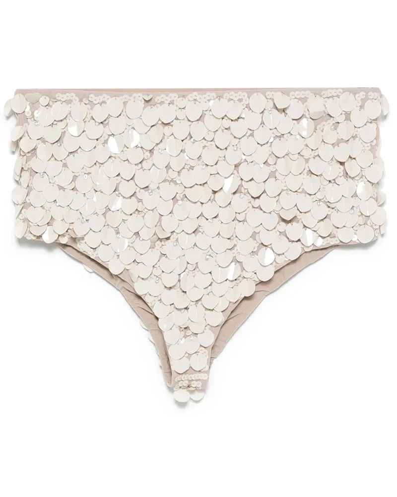 P.A.R.O.S.H. P.A.R.O H. Shorts mit Pailletten - Nude Nude