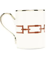 Ginori 1735 Catene Tasse mit geometrischem Print 8cm Weiß