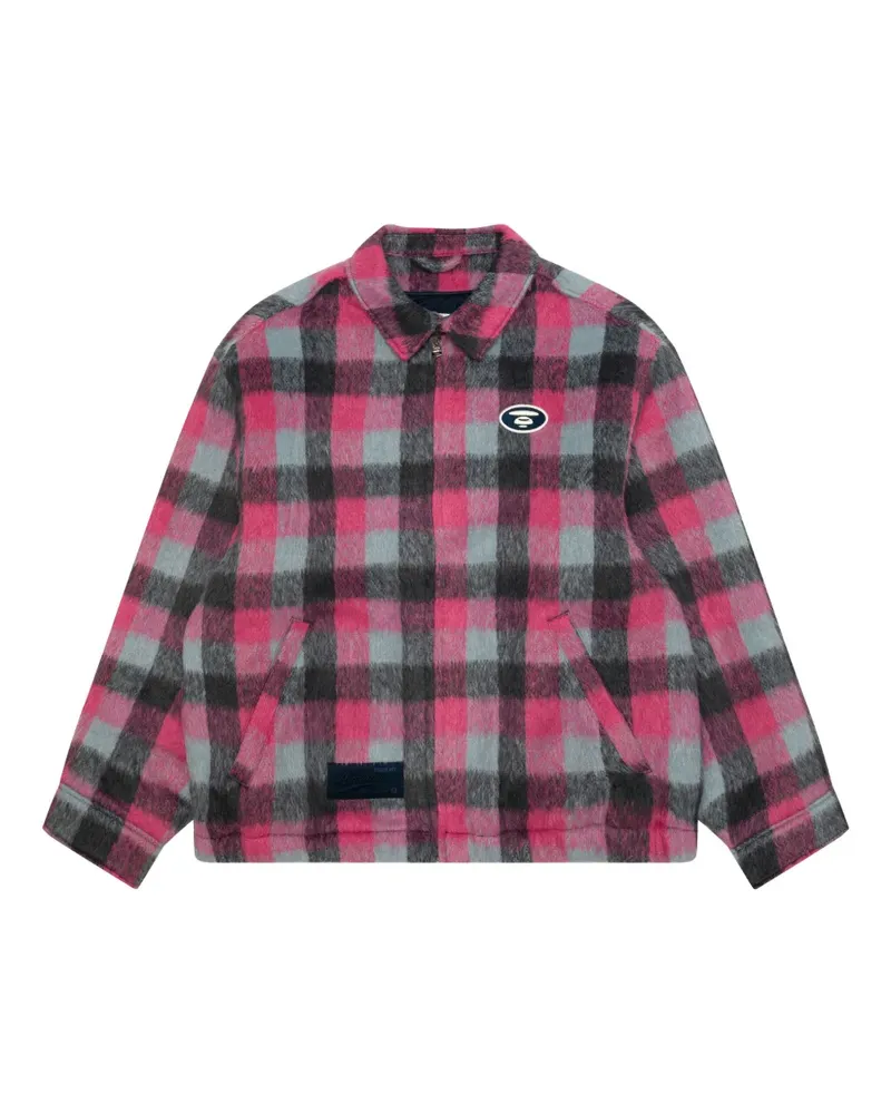 BAPE checked zip-up jacket - Rosa Rosa