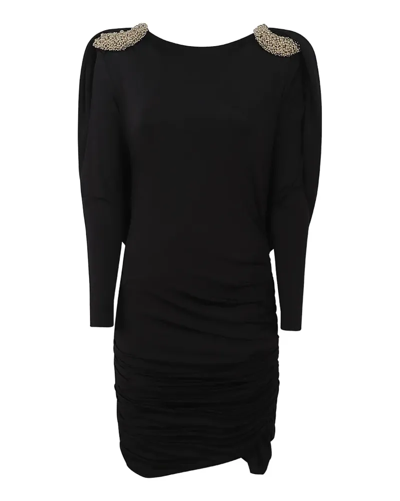 Amen bead-embellished ruched dress - Schwarz Schwarz