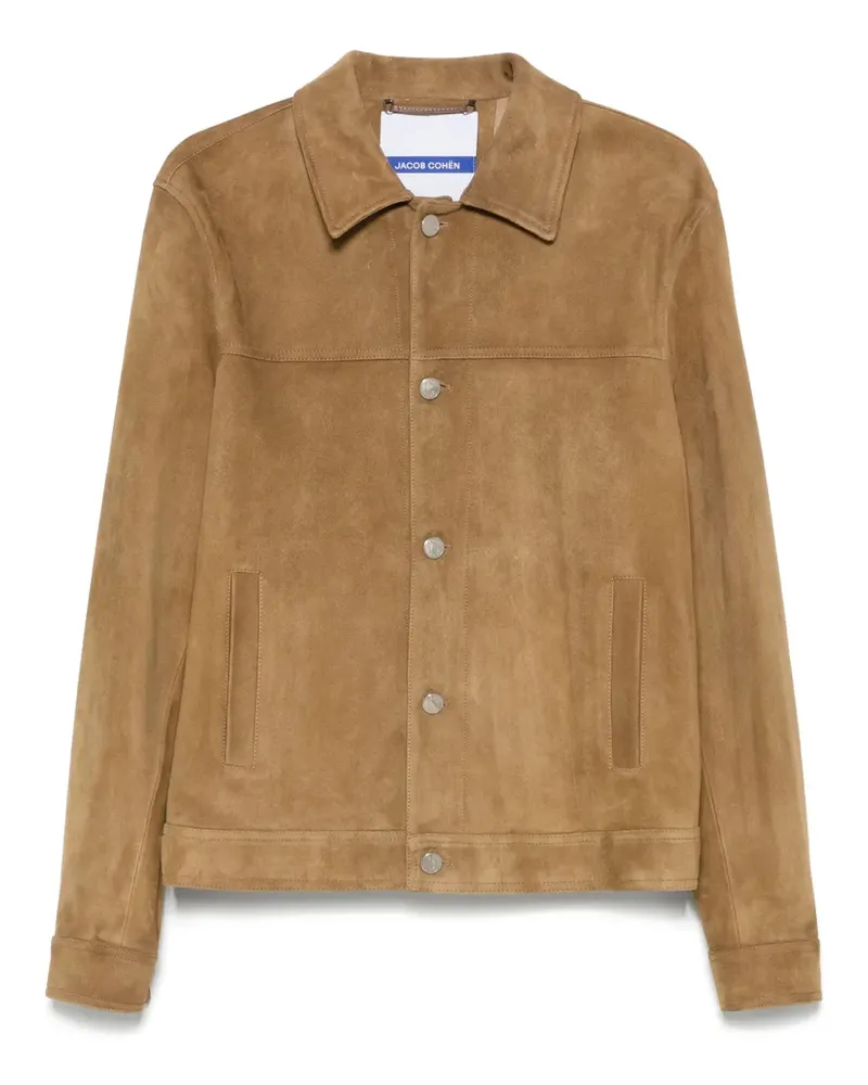 Jacob Cohën Jacke aus Wildleder - Braun Braun