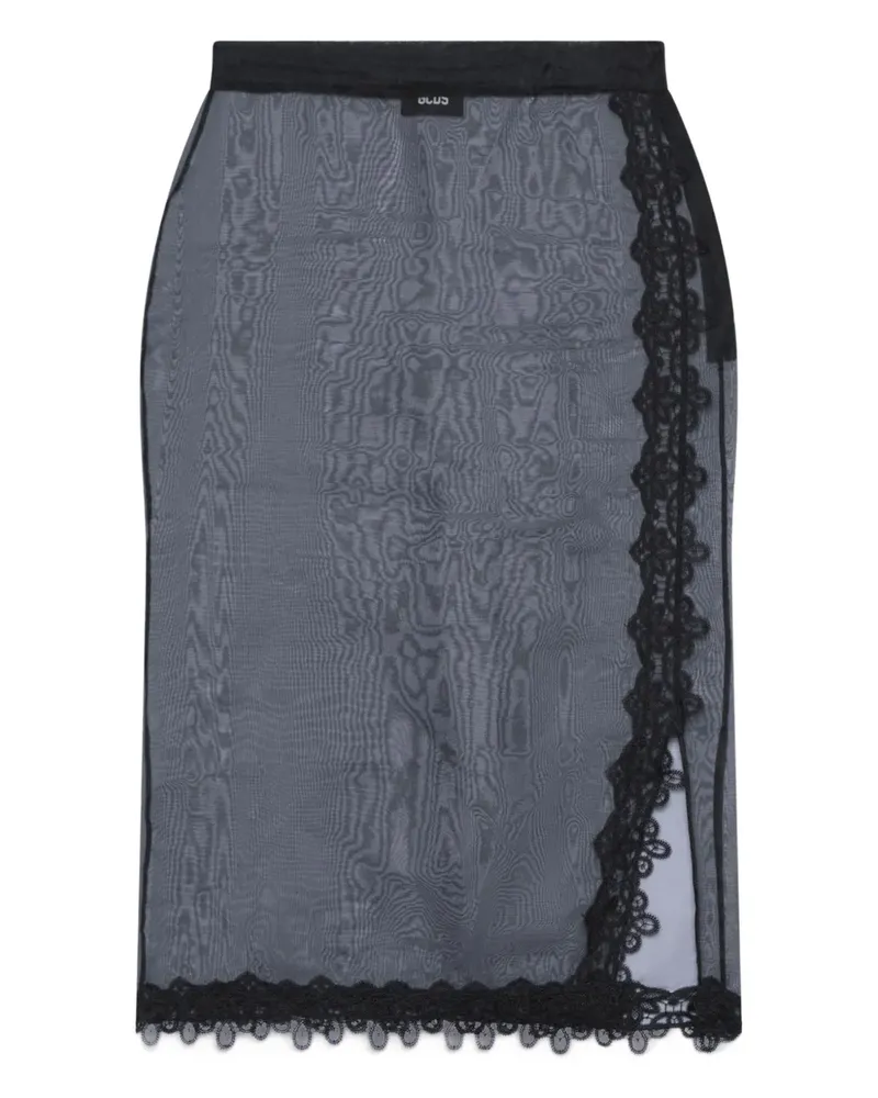 GCDS Rock mit Spitzenborte - Schwarz Schwarz