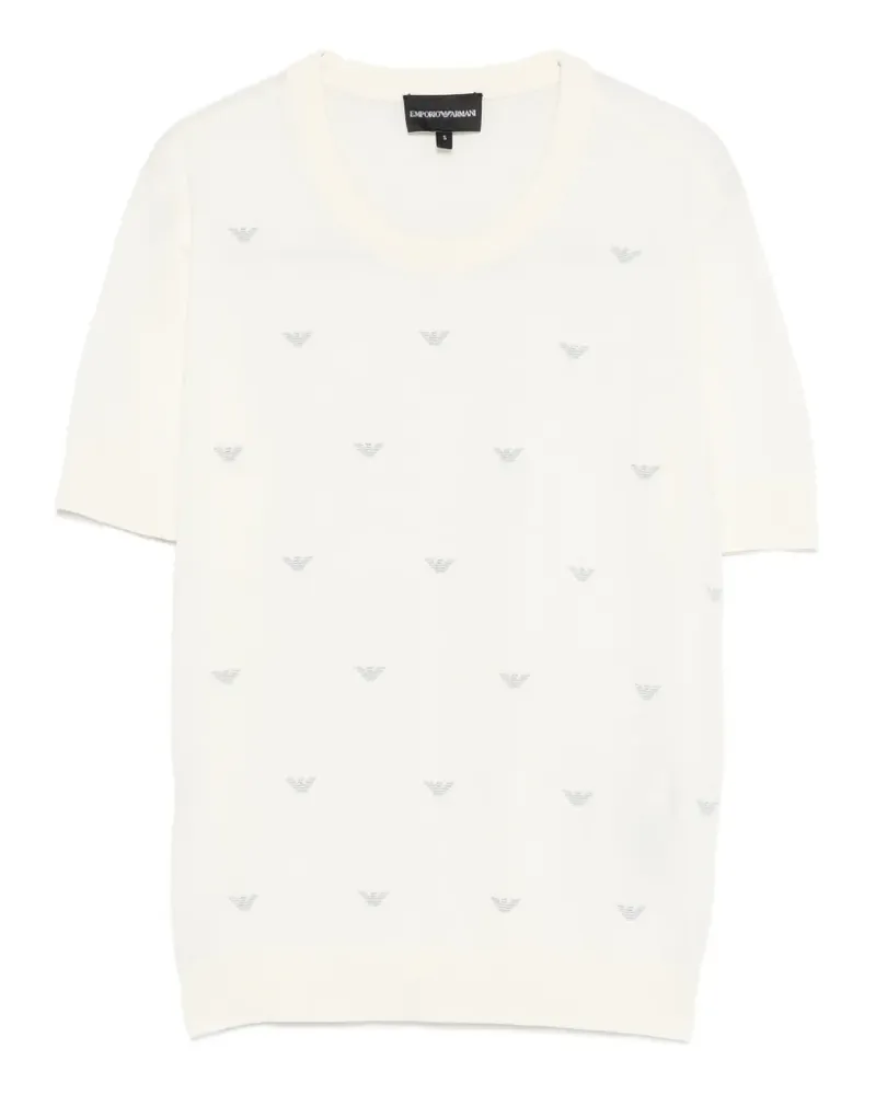Emporio Armani Gemustertes T-Shirt - Weiß Weiß
