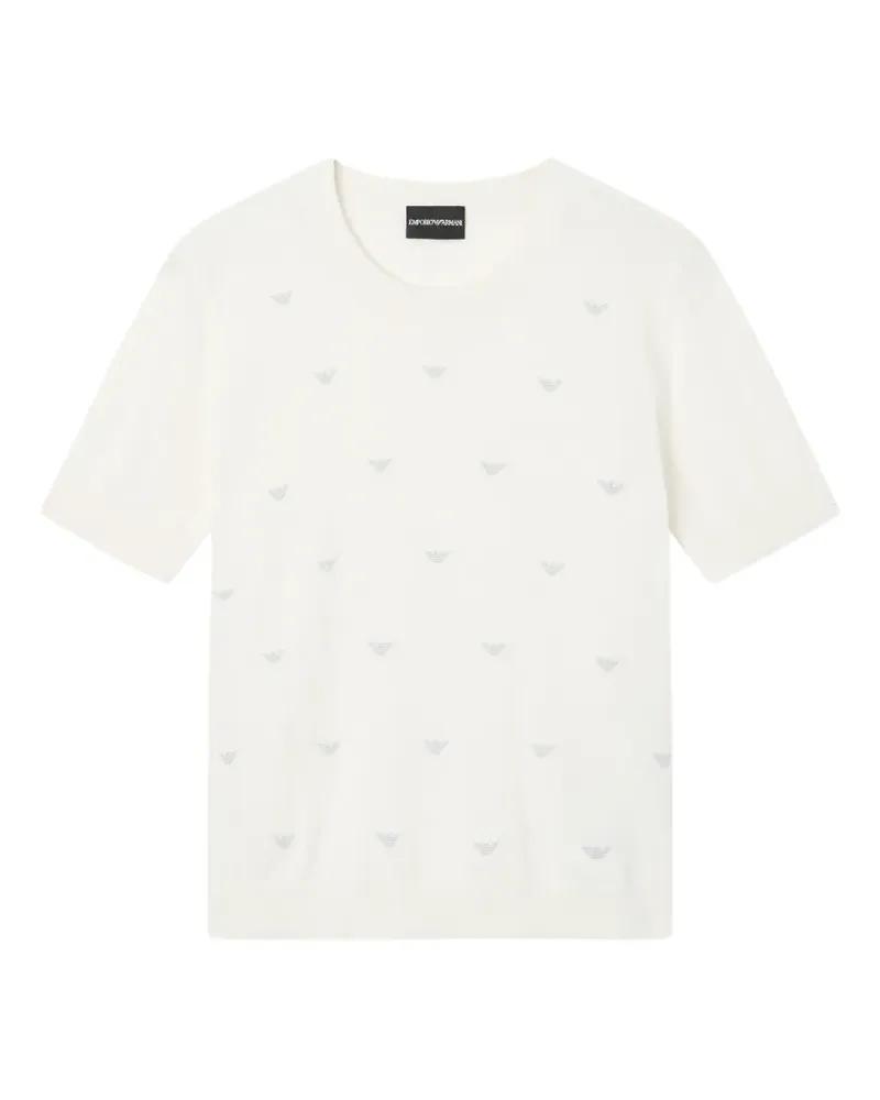 Emporio Armani Gemustertes T-Shirt - Weiß Weiß