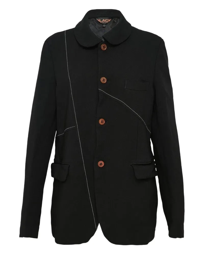 Comme des Garçons gabardine trimmed jacket - Schwarz Schwarz