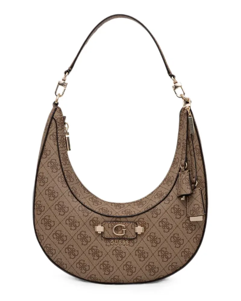 Guess monogram-print curved tote bag - Braun Braun