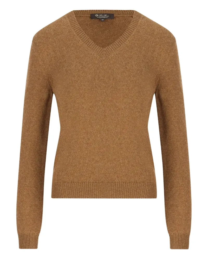 Loro Piana Pullover mit geripptem Saum - Braun Braun
