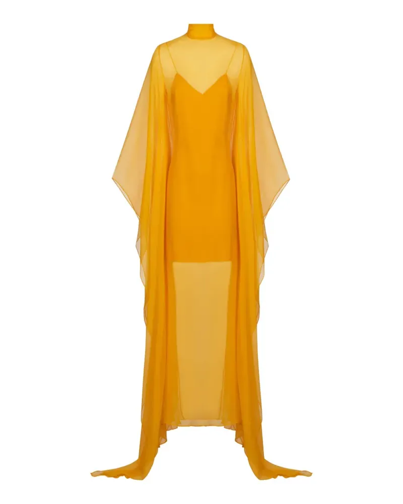 Taller Marmo Lanzarote Maxikleid mit Stehkragen - Gelb Gelb