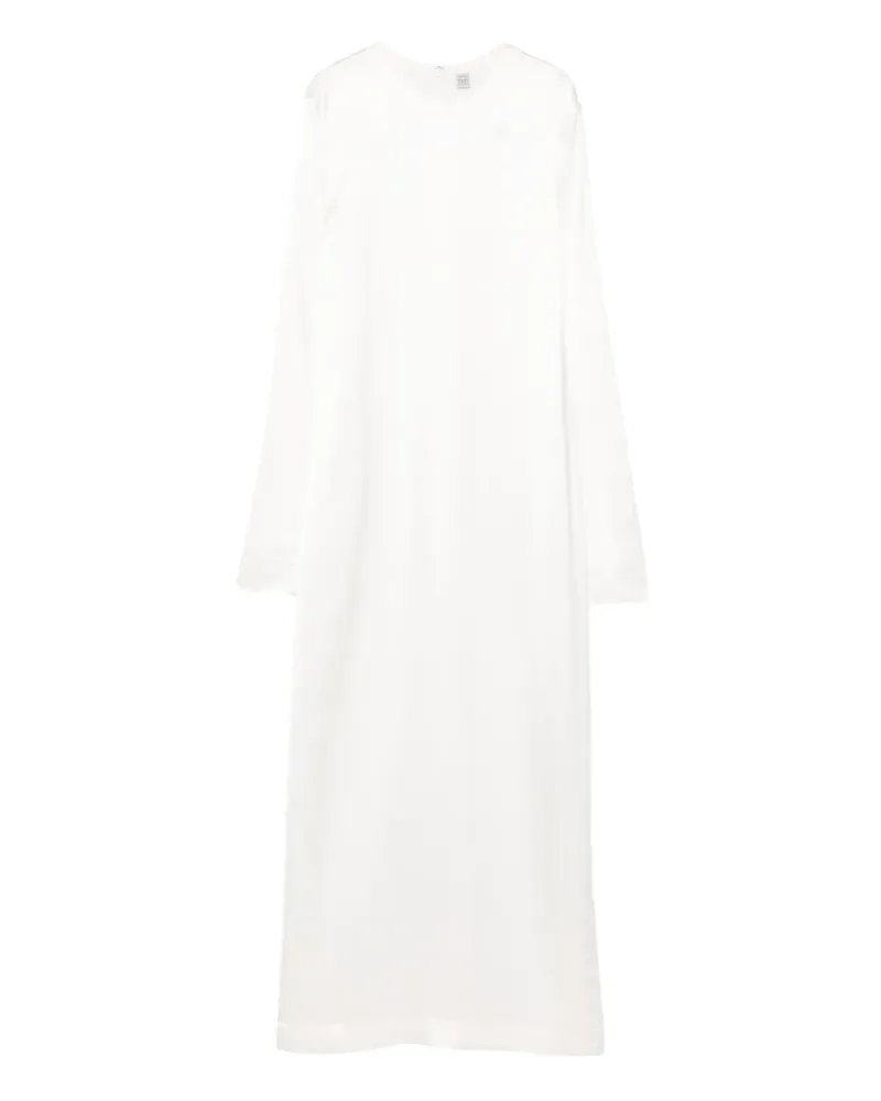 Totême Midikleid mit langen Ärmeln - Weiß Weiß