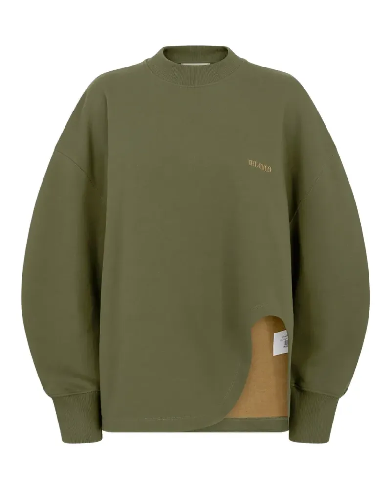 ATTICO crew-neck long-sleeve sweatshirt - Grün Grün