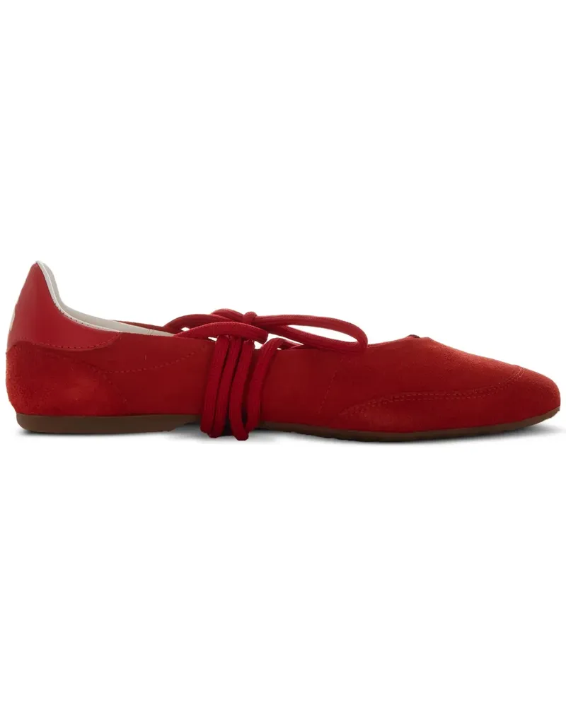 Patrizia Pepe Ballerinas aus Wildleder mit Schnürung - Rot Rot